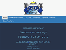 Tablet Screenshot of greekfestfortmyers.com